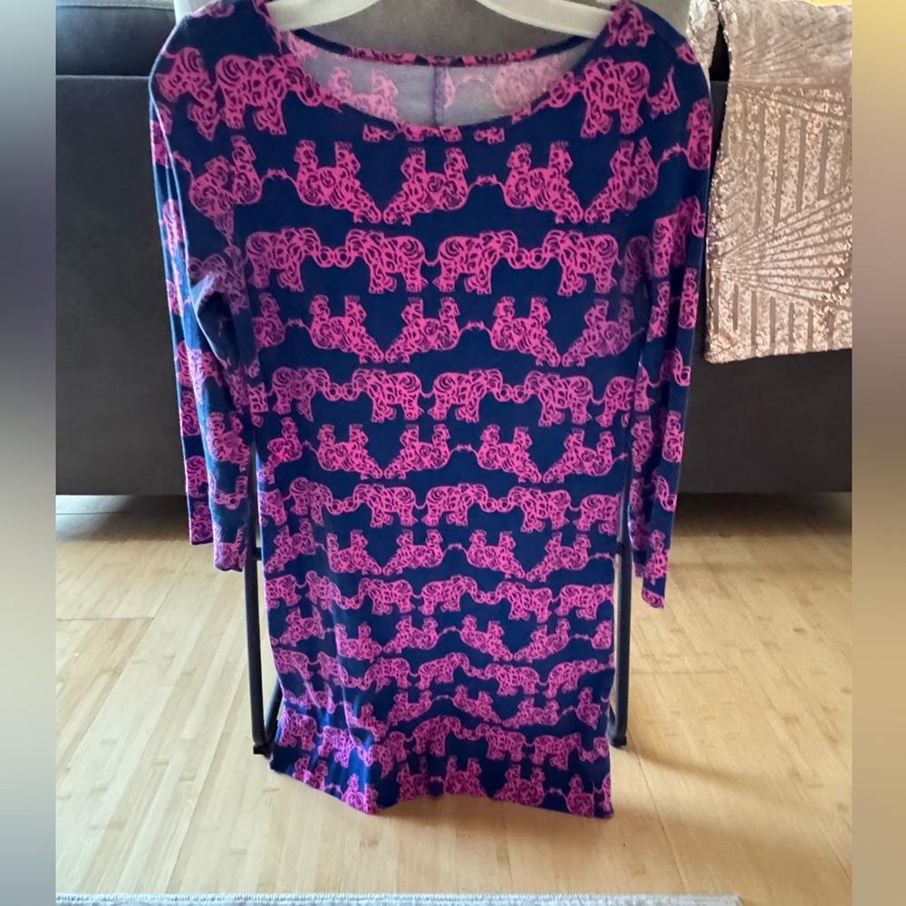 Lilly Pulitzer Pink and Gray Patterned Top